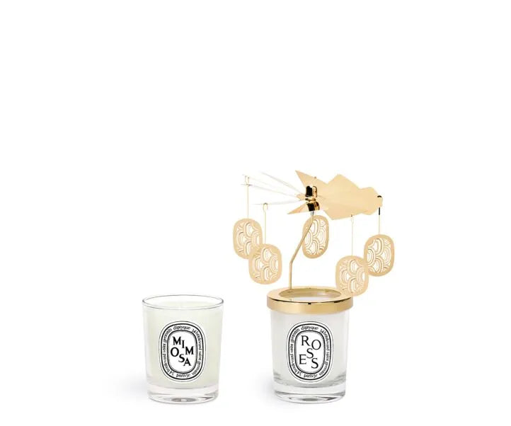 Diptyque - Carousel set of 2 Candles (Roses & Mimosa 70G)- Limited Edition