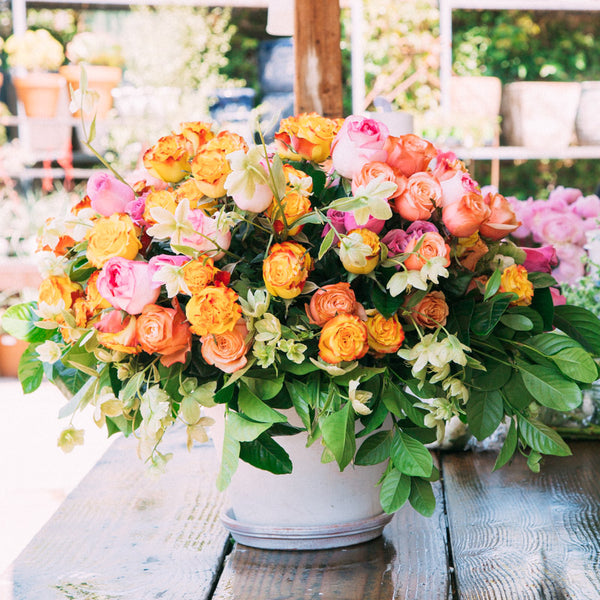 Orange, Yellow and Pink Roses