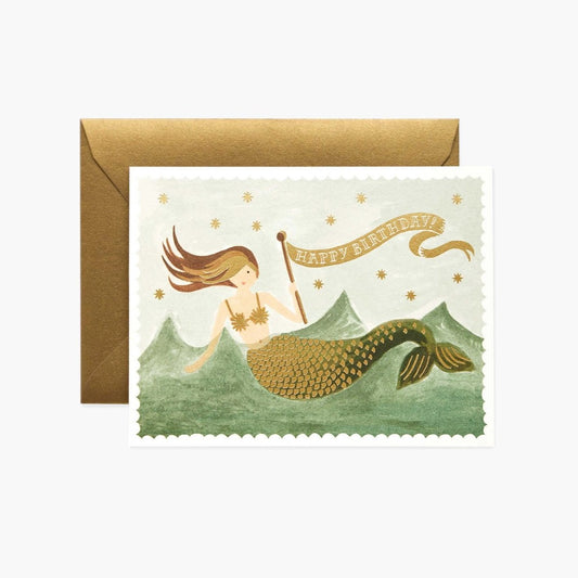 Rifle Paper Co - Vintage Mermaid Greeting Card