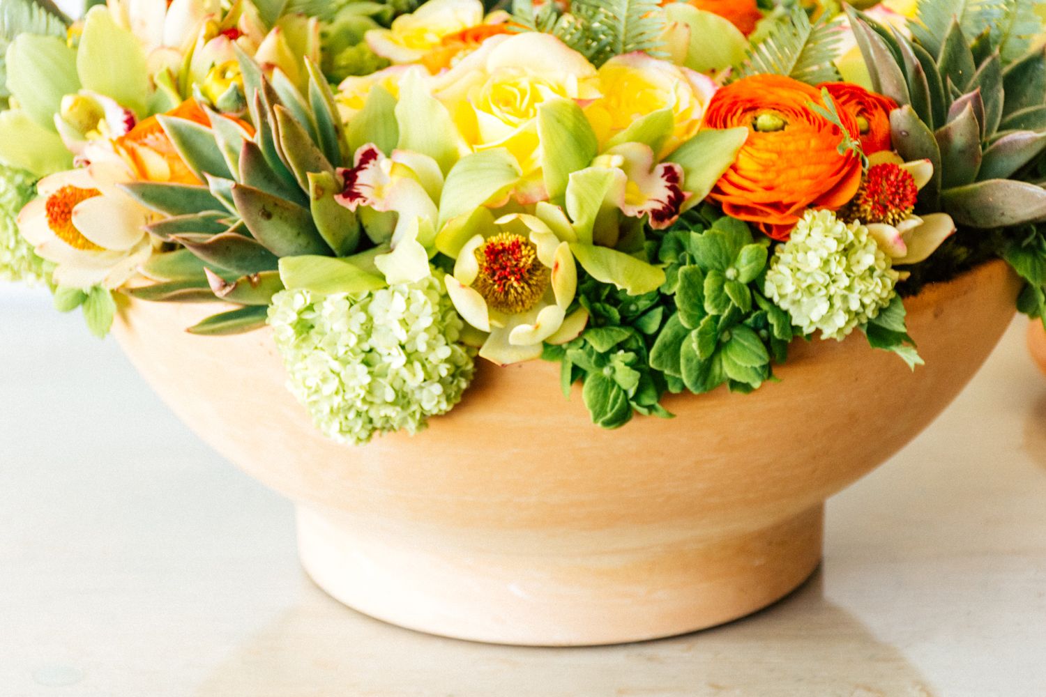 succulent and hydrangea bouquet Hydrangea, Rose, Ranunculus and Protea
